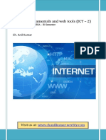 Internet Fundamentals and Web Tools Ict-2