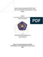 Analisis Perlakuan Akuntansi Murabahah Pada PT. Bank Pembiayaan Rakyat Syariah (BPRS) Bumi Rinjani Batu Cabang Malang