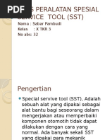 Download JENIS PERALATAN SPESIAL SERVICE  TOOL SSTpptx by Febri Atrianto SN331265853 doc pdf