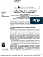 Marketing The Consumer Society and Hedonism PDF