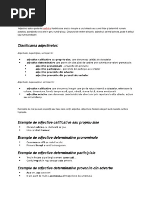 Adjectivele Necomparabile Pdf