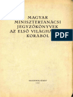Magyar Minisztertanácsi Jegyzőkönyvek 1914-1918