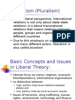 Liberalism in IR: Key Concepts of Pluralism and Transnational Relations