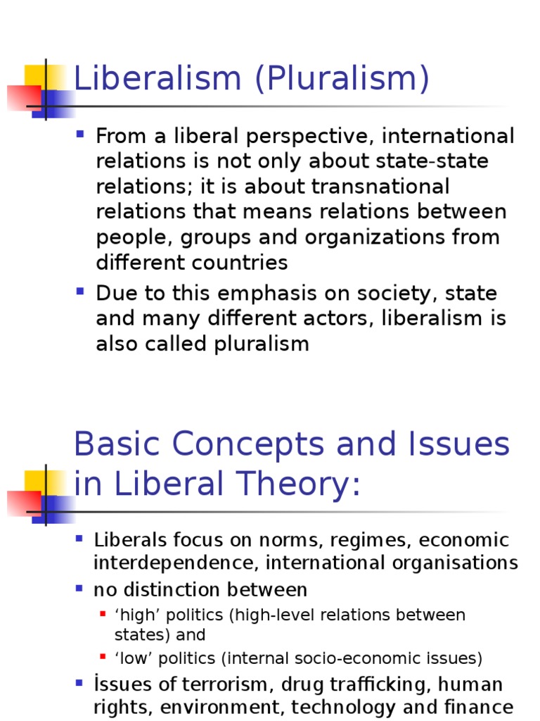 Understanding Liberalism in IR | PDF | International Relations | Liberalism