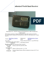 DAK MD-101 SW Radio Manual