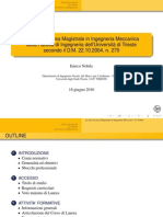 Presentazione Laurea Magistrale - Ingegneria Meccanica Università degli studi di Trieste (Versione 16 giugno 2010)