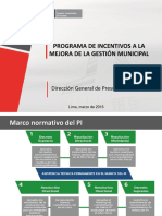 Programa de Incentivos 2016