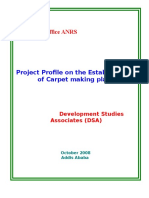 Investment Office ANRS: Project Profile On The Establishment of Carpet Making Plant