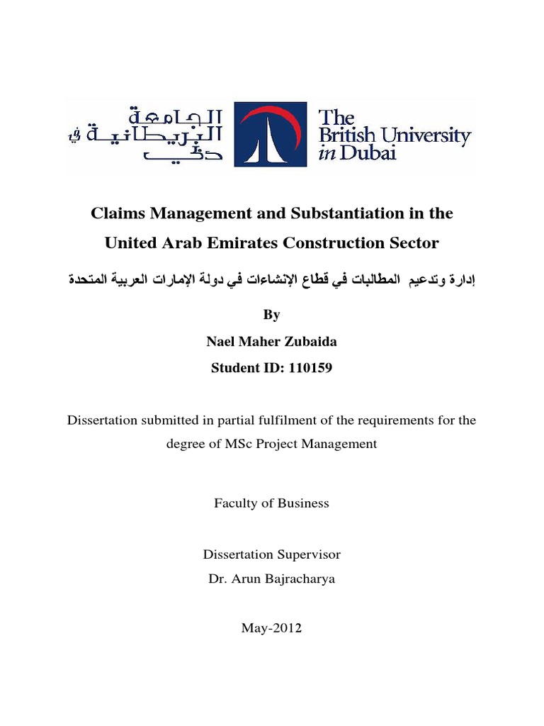 Construction claims dissertation picture