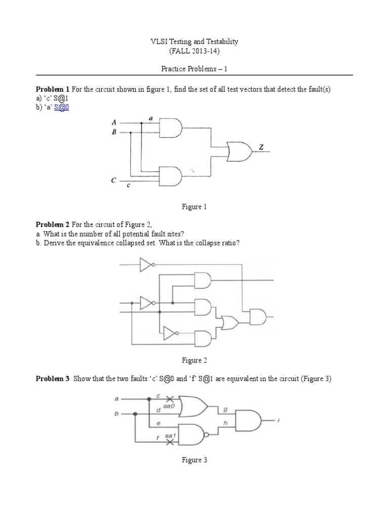 VLSI Testing Practice Problems Guide | PDF | Teaching Methods & Materials