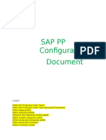 SAP PP Config Guide - Production Order Types & Parameters