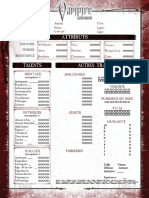 Vampire - The Requiem Character Sheet FR