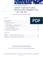 El Mercado de Ingredientes Naturales para Cosmeticos en La UE