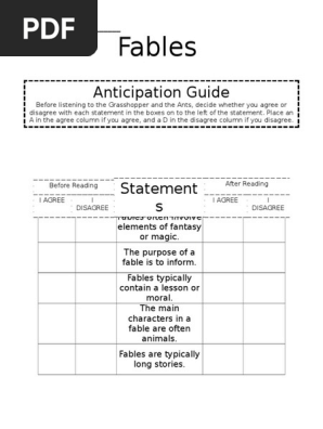 anticipation guide