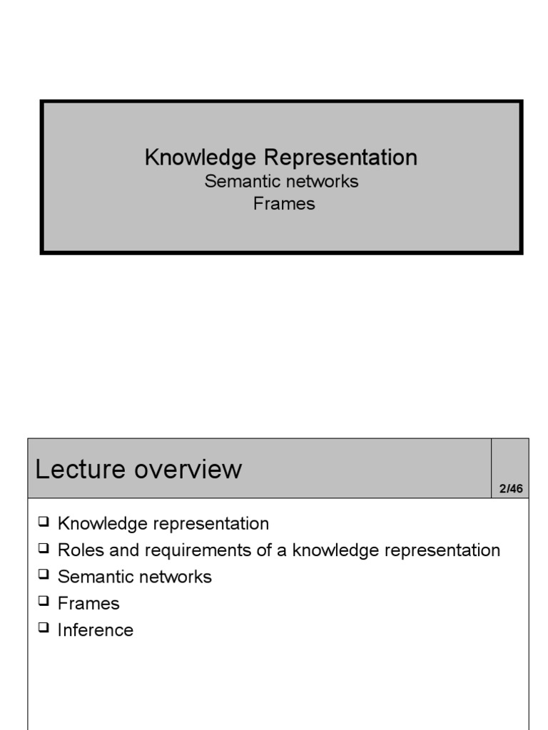 Knowledge Representation | PDF | Knowledge Representation And Reasoning ...