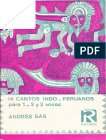 Andres Sas Catorce Cantos Indo Peruanos para Una Dos o Tres Voces Iguales PDF
