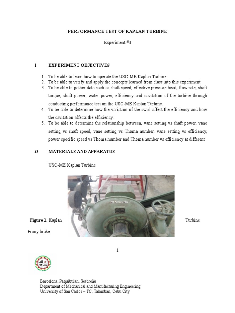 Kaplan Turbine Performance Testing | PDF | Turbine | Phase Diagram