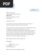 Ejemplo Carta Para Rechazar Una Oferta