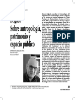 Delgado, M - Sobre Antropologia, Patrimonio y Espacio Publico PDF