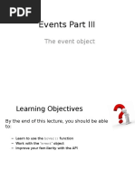 Events Part III: The Event Object