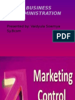 Marketing Control