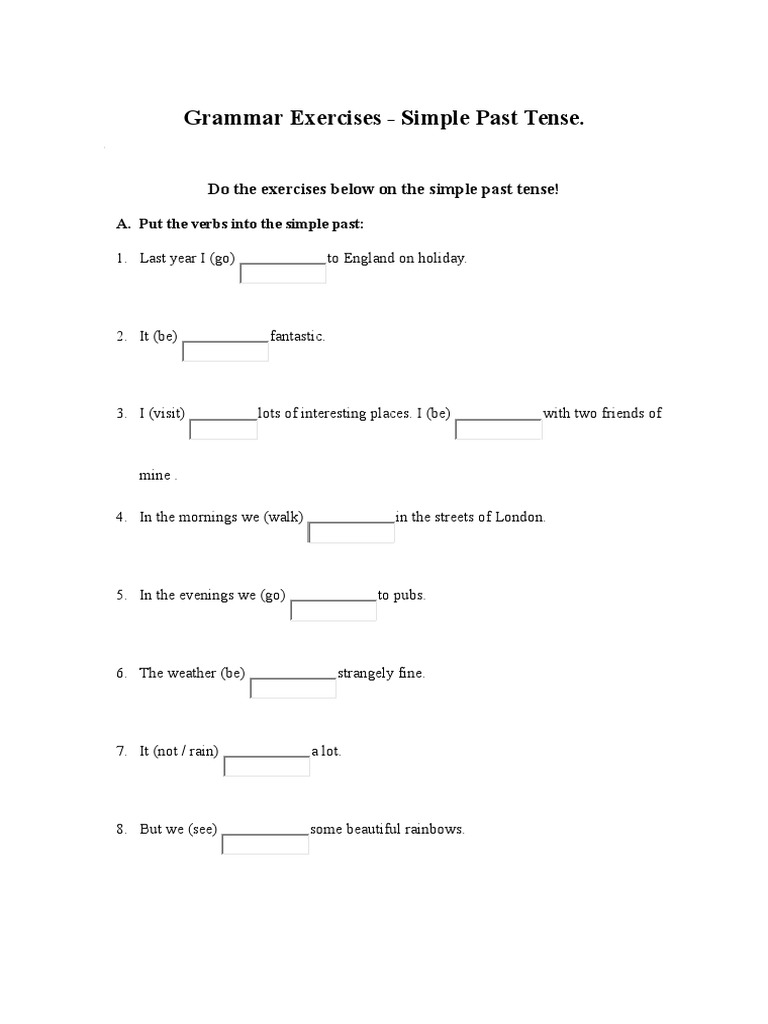 Simple Past Tense Practice | PDF | Language Arts & Discipline