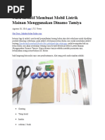 Download Cara Kreatif Membuat Mobil Listrik Mainan Menggunakan Dinamo Tamiya by bokeplover501 SN331309959 doc pdf