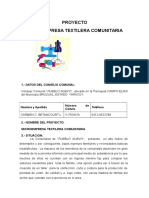 Proyecto Microempresa Textilera Comunitaria