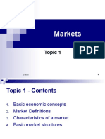 Topic 1 Markets