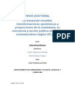 Pablo Gómez Manzano - La Transición Invisible: Transformaciones Epistémicas y Proyecciones de La Ciudadanía, Su Conciencia y Acción Política en El Chile Contemporáneo (Siglos XX y XXI)