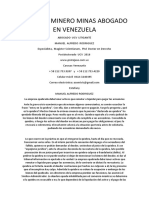 Derecho Minero Minas Abogado en Venezuela