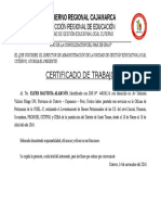 Gobierno Regional Cajamarca certifica trabajo de técnico en levantamiento de bienes patrimoniales de instituciones educativas