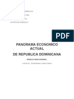 Panorama Economico Actual de Republica Donimicana