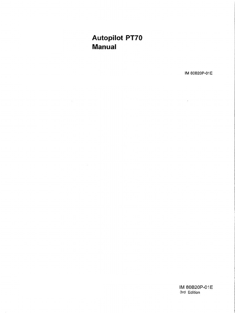 PT70 Autopilot Instruction Manual PDF