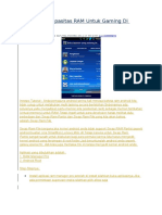 Menambah Kapasitas RAM Untuk Gaming Di Android