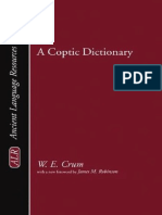 (W. E. Crum) A Coptic Dictionary