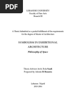 Symbolism in Exhibitional Architecture - Philosophy of Space (By: Adonis El Hussein)