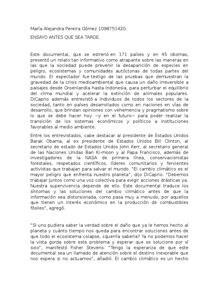 ensayo antes que sea tarde.docx