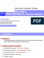 4-1 Pemodelan & Model Matematis