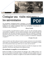 Contagiar Una Visión Misionera A Los Universitarios PDF