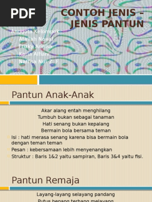 Contoh Jenis Jenis Pantun