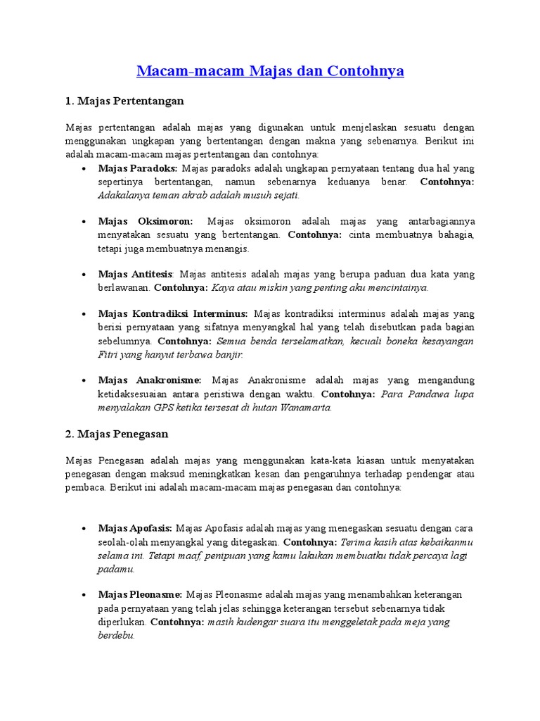 60 Macam Majas