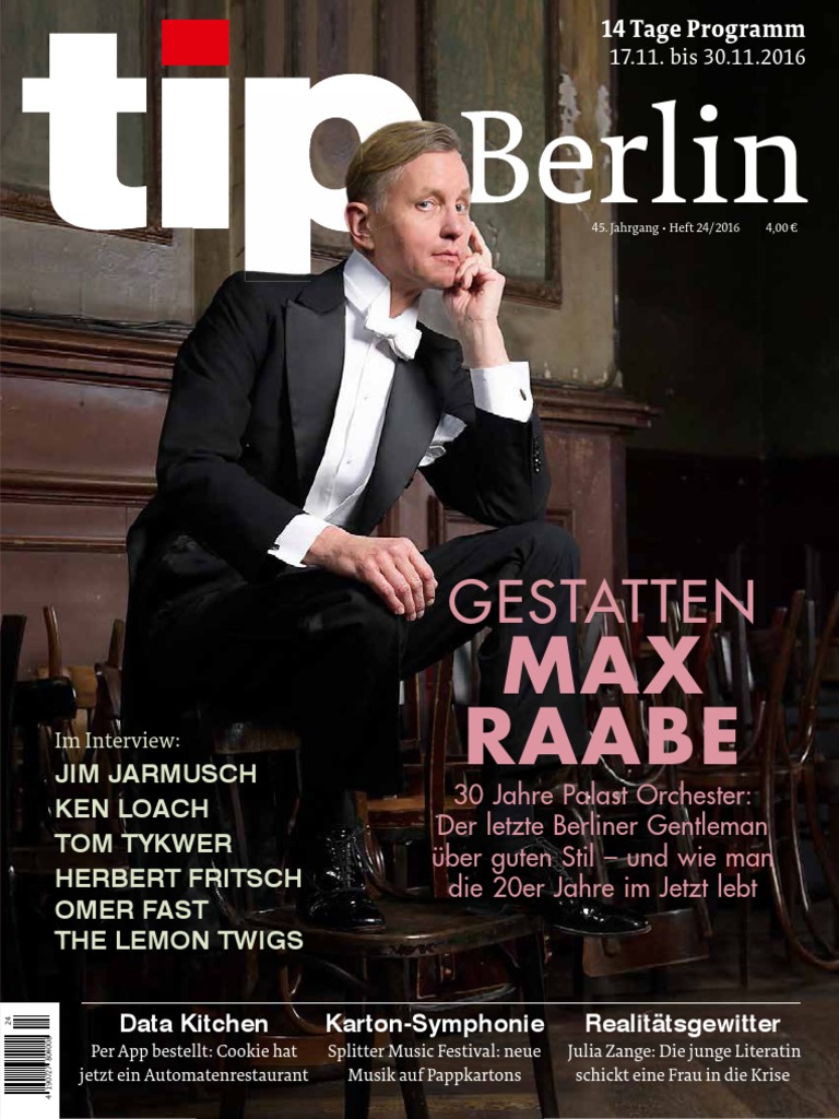 Tip Berlin Stadtmagazin No 24 Vom 17. Bis 30. November 2016