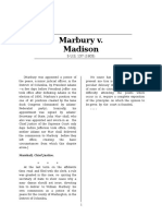 Marbury v Madison Establishes Judicial Review