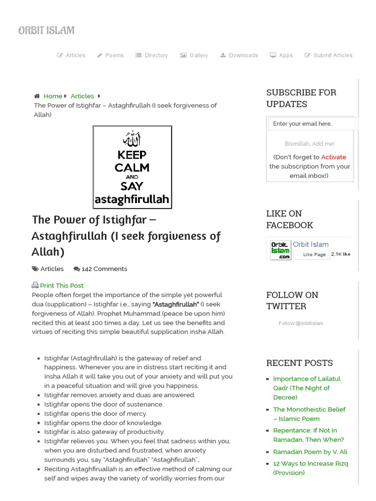 The Profound Power of Astaghfirullah: A Spiritual Practice of Repentance and Redemption