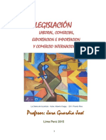 Legislacion Laboral, Comercial, Exportacion e Importacion y Comercio Internacional