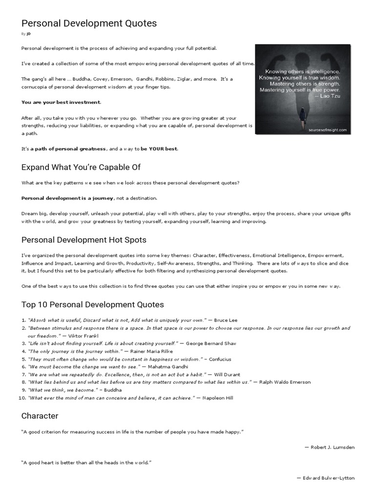 Empowering Personal Development Quotes | PDF | Personal Development ...