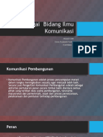 Berbagai Bidang Ilmu Komunikasi