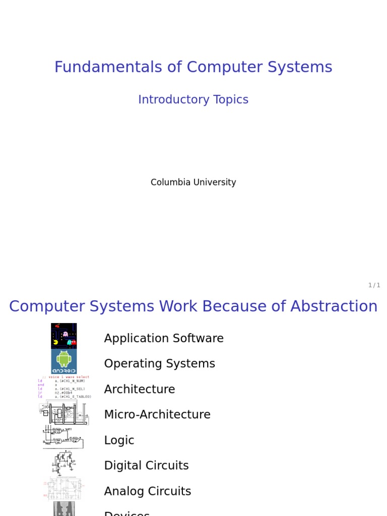 Fundamentals of Computer Systems: Introductory Topics | PDF ...