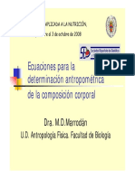 ECUACIONES COMPOSICION CORPORAL